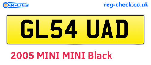 GL54UAD are the vehicle registration plates.