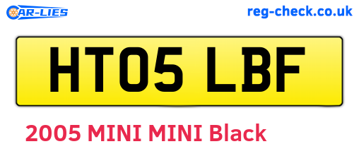 HT05LBF are the vehicle registration plates.