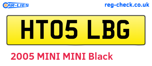 HT05LBG are the vehicle registration plates.