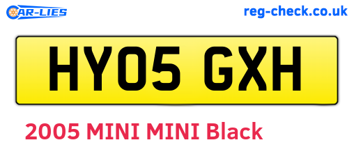 HY05GXH are the vehicle registration plates.