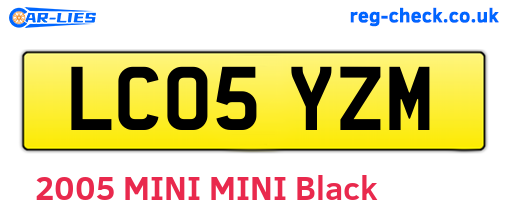 LC05YZM are the vehicle registration plates.