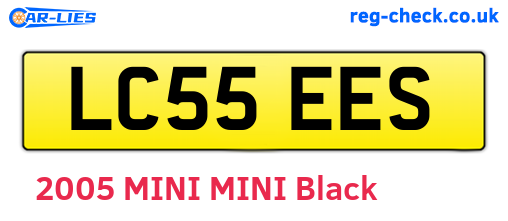 LC55EES are the vehicle registration plates.