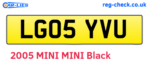 LG05YVU are the vehicle registration plates.