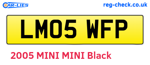 LM05WFP are the vehicle registration plates.