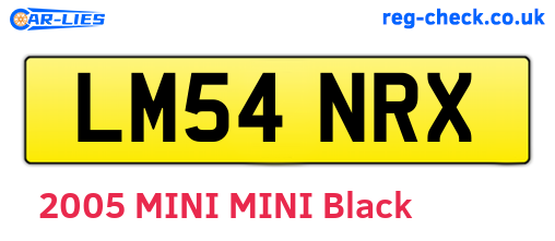 LM54NRX are the vehicle registration plates.