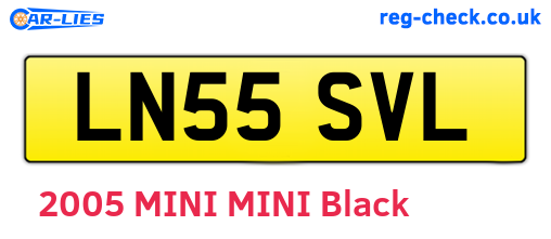 LN55SVL are the vehicle registration plates.