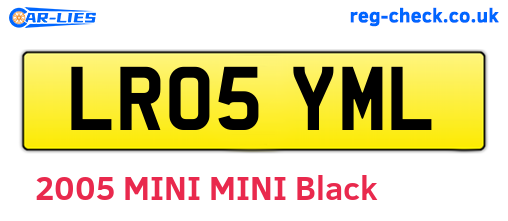LR05YML are the vehicle registration plates.