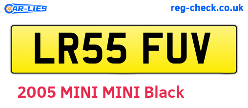 LR55FUV are the vehicle registration plates.