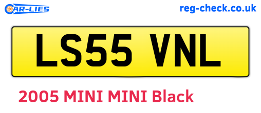 LS55VNL are the vehicle registration plates.