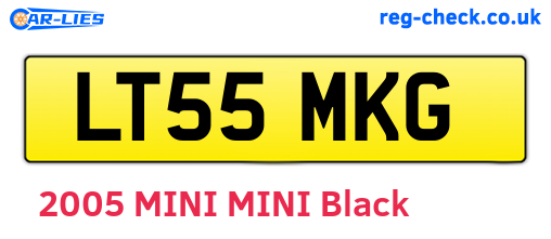 LT55MKG are the vehicle registration plates.