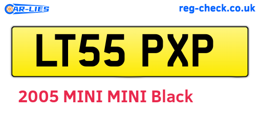 LT55PXP are the vehicle registration plates.