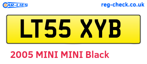 LT55XYB are the vehicle registration plates.