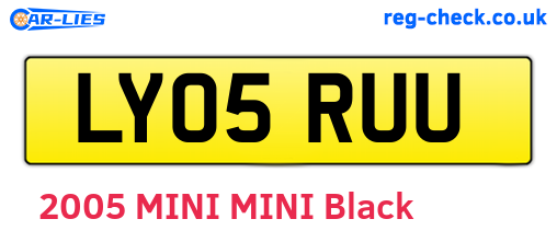 LY05RUU are the vehicle registration plates.