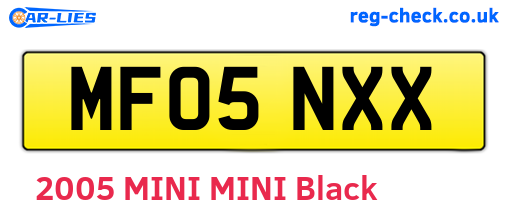 MF05NXX are the vehicle registration plates.