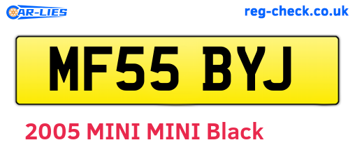 MF55BYJ are the vehicle registration plates.