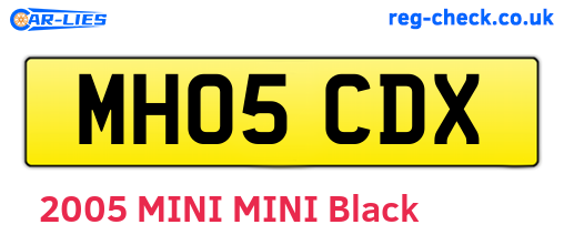 MH05CDX are the vehicle registration plates.