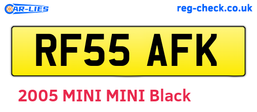 RF55AFK are the vehicle registration plates.