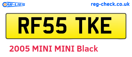 RF55TKE are the vehicle registration plates.