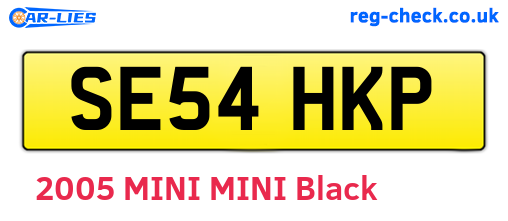 SE54HKP are the vehicle registration plates.