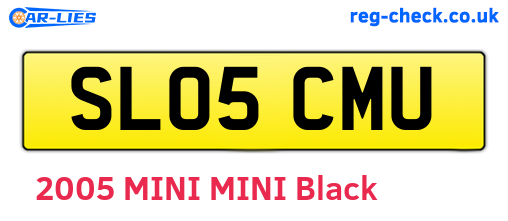 SL05CMU are the vehicle registration plates.
