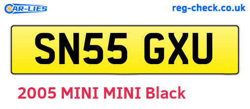 SN55GXU are the vehicle registration plates.