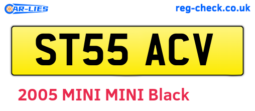 ST55ACV are the vehicle registration plates.