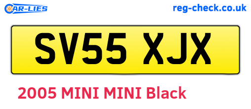 SV55XJX are the vehicle registration plates.