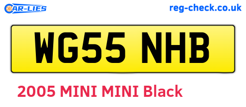 WG55NHB are the vehicle registration plates.