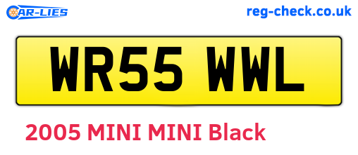 WR55WWL are the vehicle registration plates.