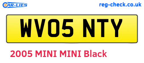WV05NTY are the vehicle registration plates.