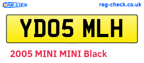 YD05MLH are the vehicle registration plates.