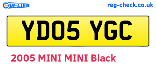 YD05YGC are the vehicle registration plates.