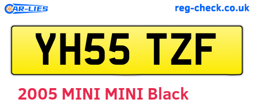 YH55TZF are the vehicle registration plates.