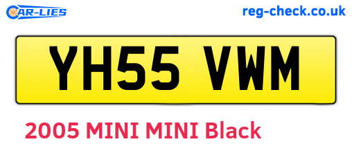 YH55VWM are the vehicle registration plates.