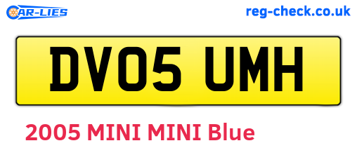 DV05UMH are the vehicle registration plates.