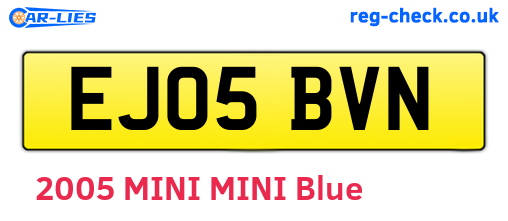 EJ05BVN are the vehicle registration plates.