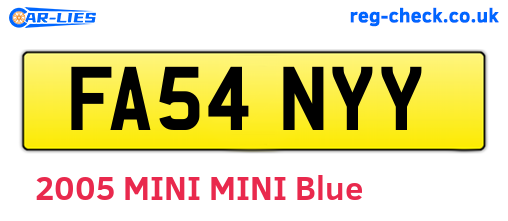 FA54NYY are the vehicle registration plates.
