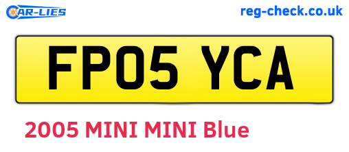 FP05YCA are the vehicle registration plates.