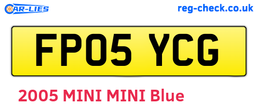 FP05YCG are the vehicle registration plates.