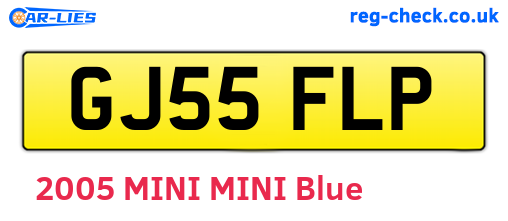 GJ55FLP are the vehicle registration plates.