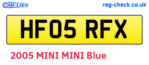 HF05RFX are the vehicle registration plates.