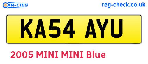 KA54AYU are the vehicle registration plates.