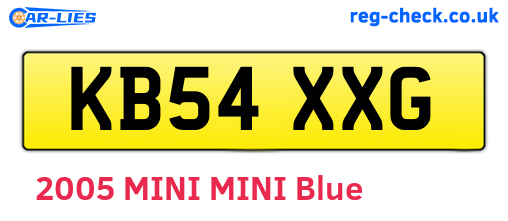 KB54XXG are the vehicle registration plates.