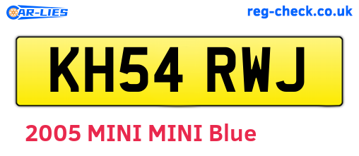 KH54RWJ are the vehicle registration plates.
