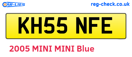 KH55NFE are the vehicle registration plates.