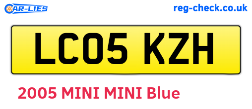 LC05KZH are the vehicle registration plates.