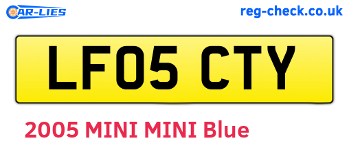 LF05CTY are the vehicle registration plates.