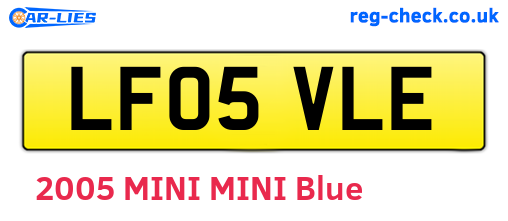 LF05VLE are the vehicle registration plates.