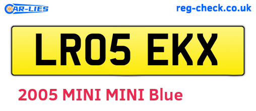 LR05EKX are the vehicle registration plates.