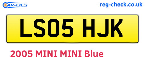 LS05HJK are the vehicle registration plates.
